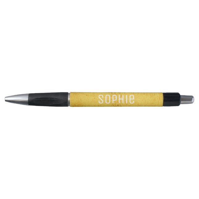 Personalised name stylish golden texture pen (Front)