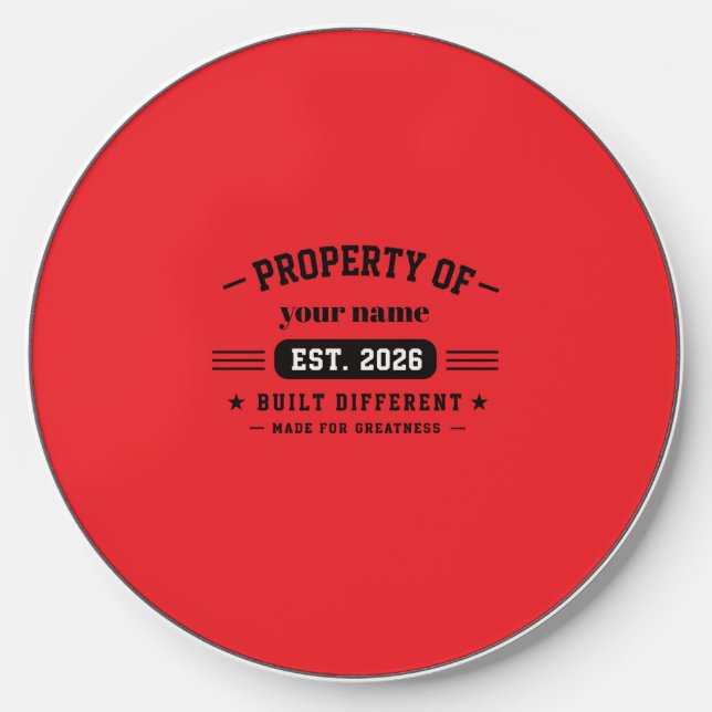 personalised name wireless charger  (Front)