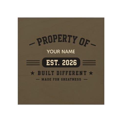 personalised name wood wall art