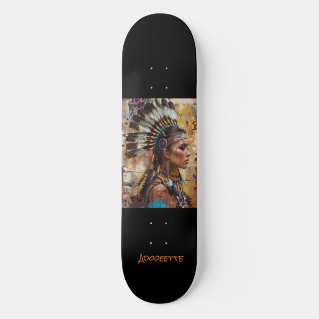 Personalised Native American Skateboard (Front)