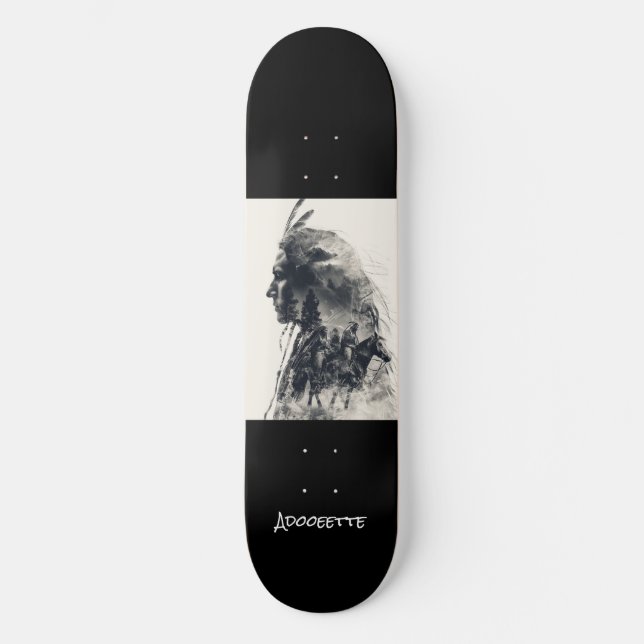 Personalised Native American Skateboard (Front)