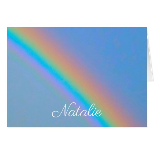 Personalised natural real rainbow cards (Front Horizontal)