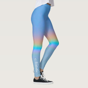 Personalised natural real rainbow leggings