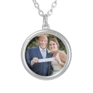 Personalised Necklace, Personalized Photo, Memoria Silver Plated Necklace