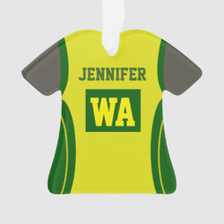 Personalised Netball Acrylic dark skin Ornament