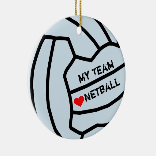 Personalised Netball Ball Design Ceramic Ornament | Zazzle