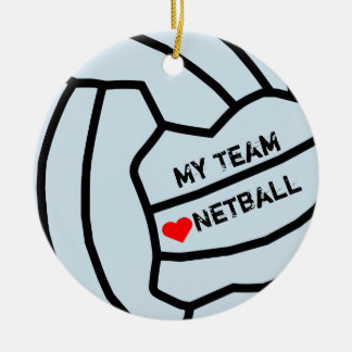 Personalised Netball Ball Design Ceramic Ornament