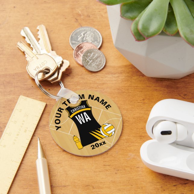 Personalised netball club members keychain (Desk)
