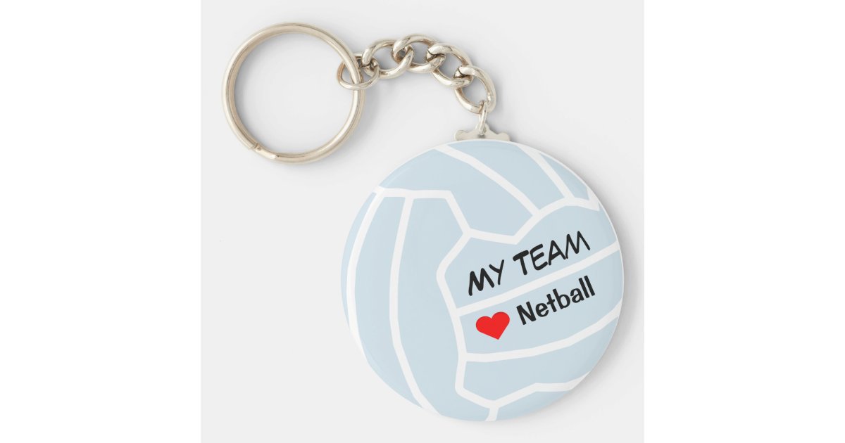 Personalised Netball Theme Ball Design Keychain | Zazzle.com