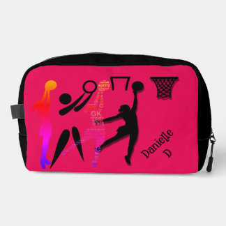 Personalised Netball Theme Toiletry Bag