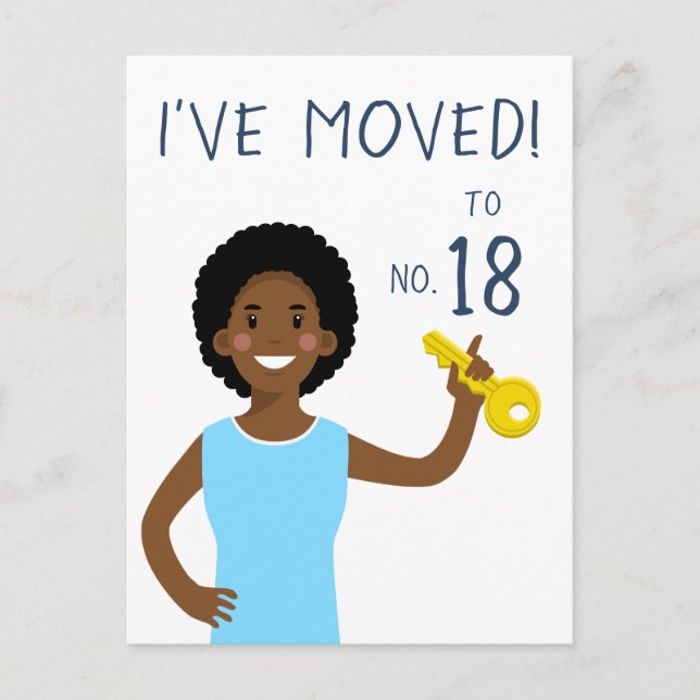 Personalised New Address Postcard (Front)