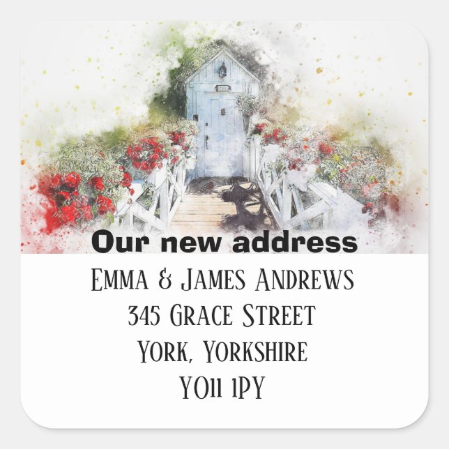 Personalised New Address We’ve Moved Sticker (Front)