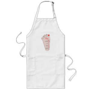 Personalised New Baby Gift Birth Stats Details Long Apron