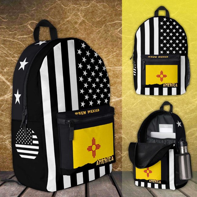 Personalised New Mexico Flag bag, American Flag Printed Backpack (Creator Uploaded)