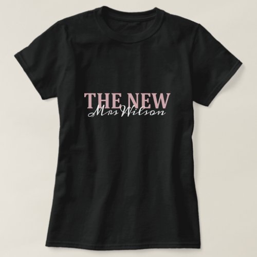 Personalised New Mrs _ wife to be Custom hen party T_Shirt