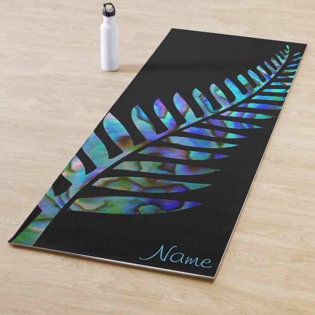 PERSONALISED NEW ZEALAND FERN PAUA YOGA MAT (In Situ)