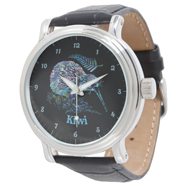 PERSONALISED NEW ZEALAND KIWI FERN WATCH (Angled)