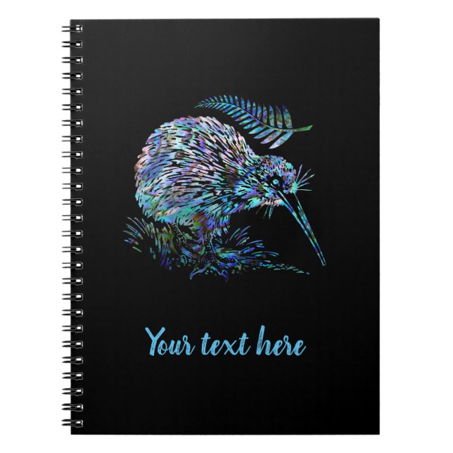 PERSONALISED NEW ZEALAND KIWI PAUA NOTEBOOK (Front)