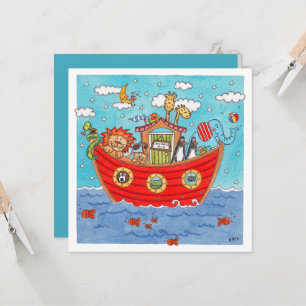 Personalised Noah's Ark Birthday Invitation