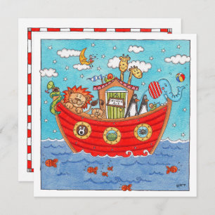 Personalised Noah's Ark Birthday Invitation
