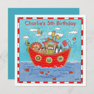 Personalised Noah's Ark Birthday Invitation