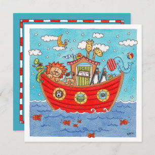 Personalised Noah's Ark Birthday Invitation