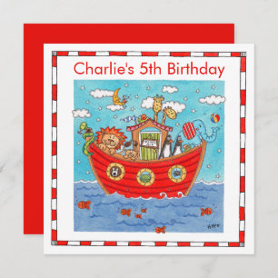 Personalised Noah's Ark Birthday Invitation