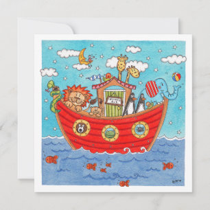 Personalised Noah's Ark Birthday Invitation