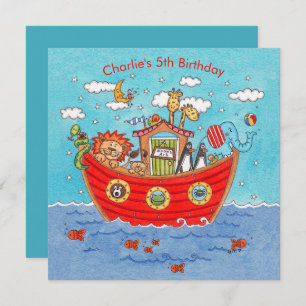 Personalised Noah's Ark Birthday Invitation