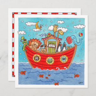 Personalised Noah's Ark Birthday Invitation