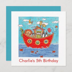 Personalised Noah's Ark Birthday Invitation