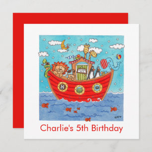 Personalised Noah's Ark Birthday Invitation