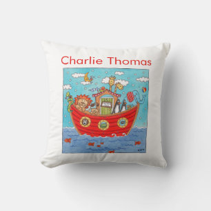 Personalised Noah's Ark Throw Pillow