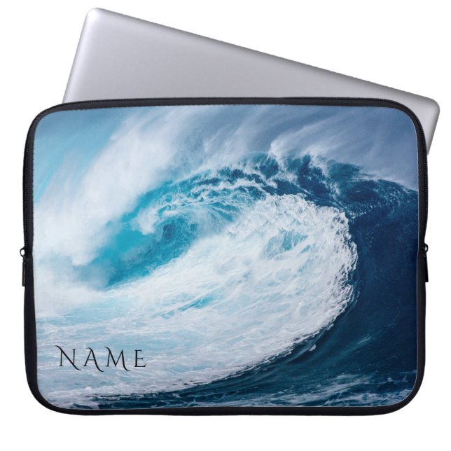 Personalised Ocean Wave Laptop Sleeve (Front)