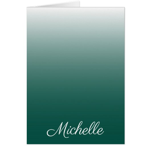 Personalised ombre gradient green cards (Front)