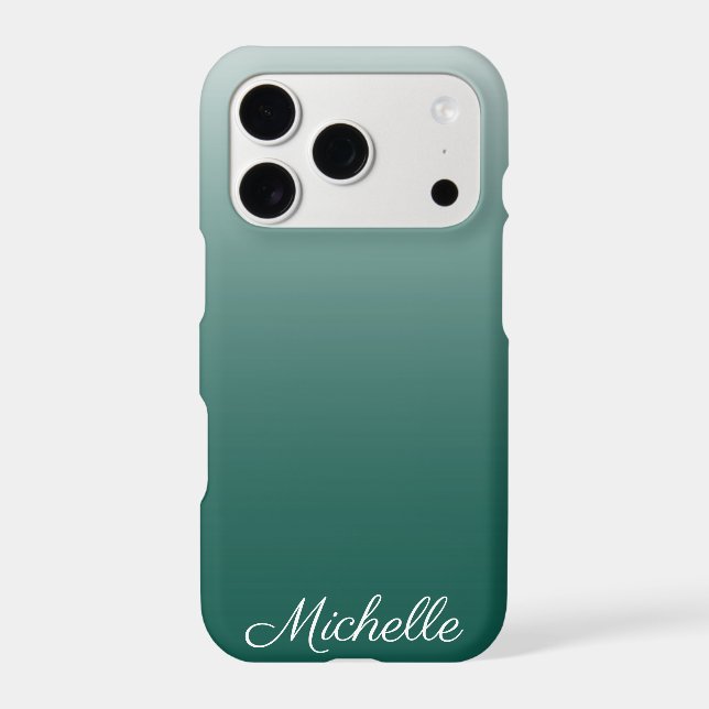 Personalised ombre gradient green Case-Mate iPhone case (Back)