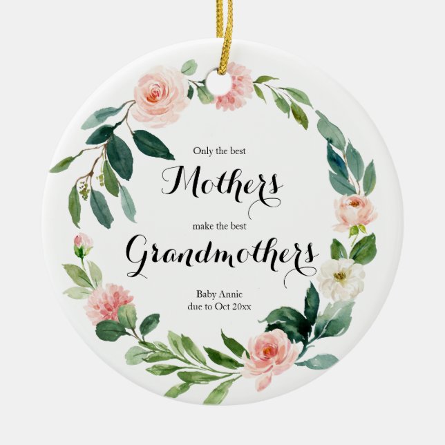 Personalised Only the best Parents get promoted Ce Ceramic Ornament (Front)