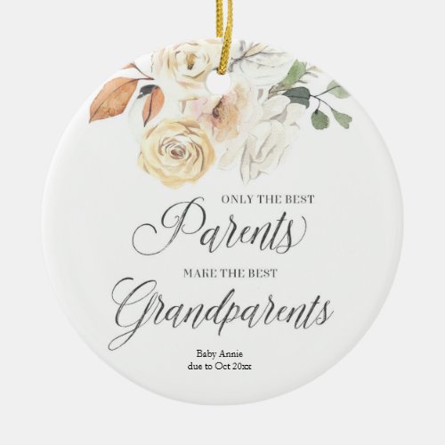 Personalised Only the best Parents get promoted Ceramic Ornament
