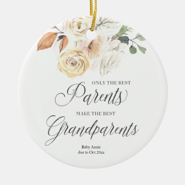 Personalised Only the best Parents get promoted Ceramic Ornament (Front)