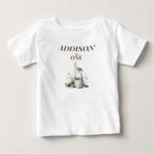 Personalised Otterl 1st Birthday Baby T-Shirt