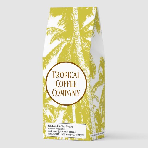 Personalised Palm Tree Design Tropical Roasted Coffee
