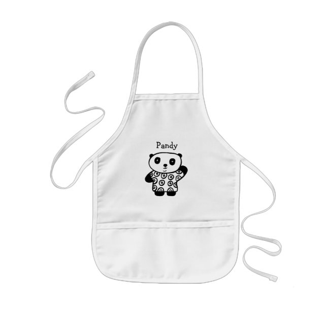 Personalised Pandy the Panda Kids' Apron (Front)