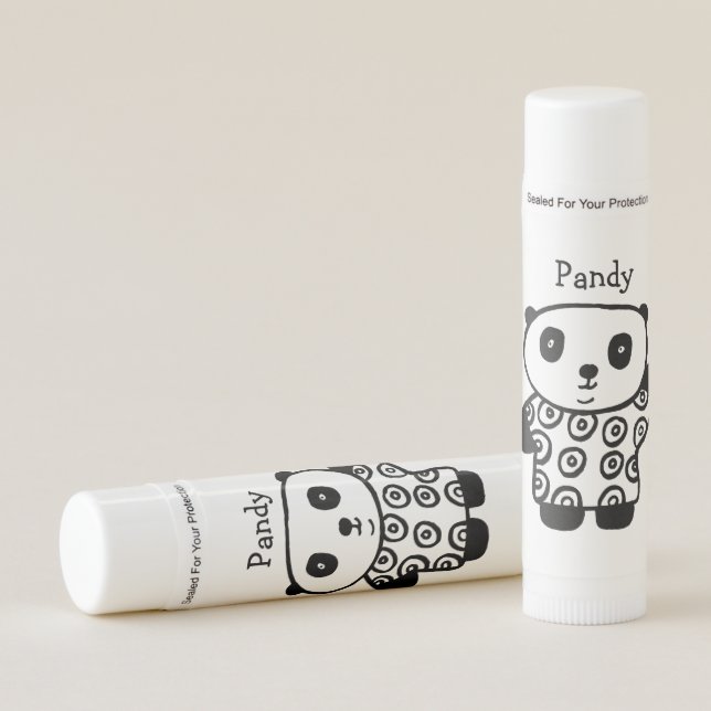 Personalised Pandy the Panda Lip Balm (Front)