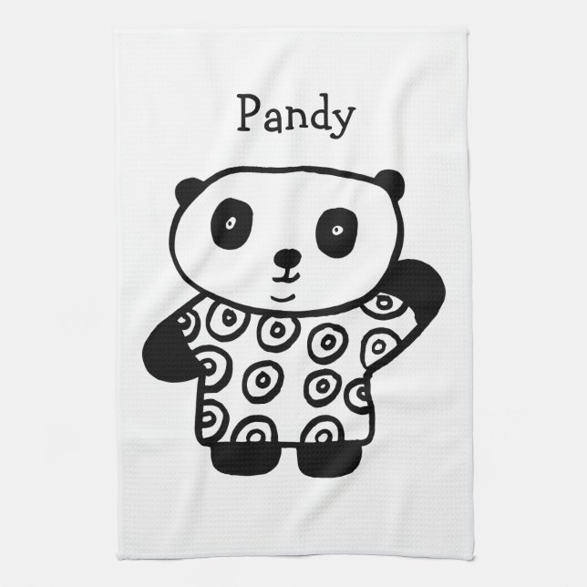 Personalised Pandy the Panda Towel (Vertical)