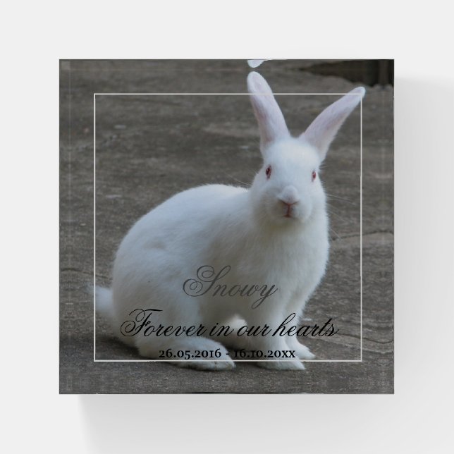 Personalised Paperweight - In Our Hearts Dated (Front)