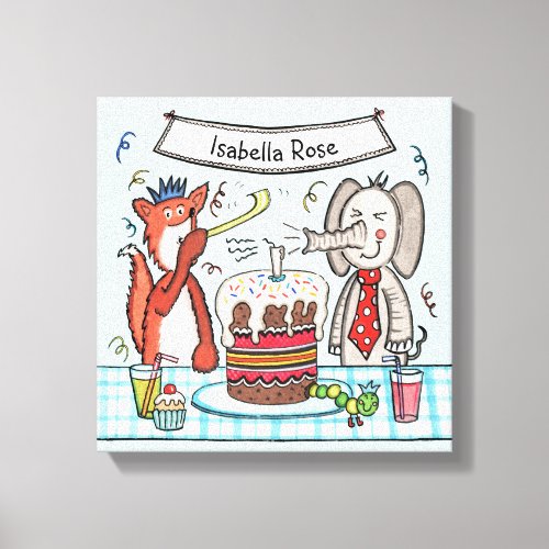 Personalised Party Animals CanvasPicture Canvas Print