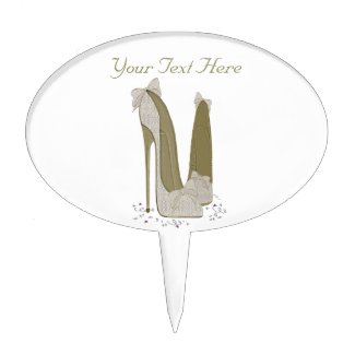 Personalised Party Stiletto Shoe Art Cake Topper