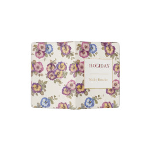Personalised Passport Holder   Floral Travel Gift