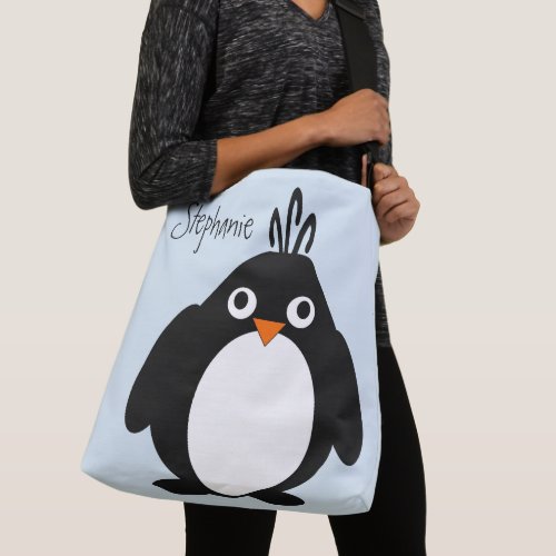 Personalised Penguin Design Crossbody Bag