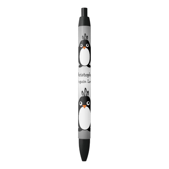 Personalised Penguin Design Pen (Front Vertical)